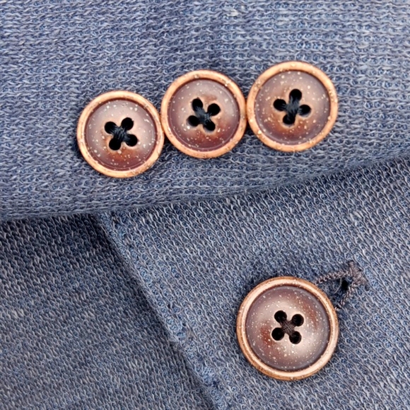 Q by Flynt Blazer Men's "Booth" (2) Button Navy Gray Unrestricted Luxury Blazer - Picture 15 of 16